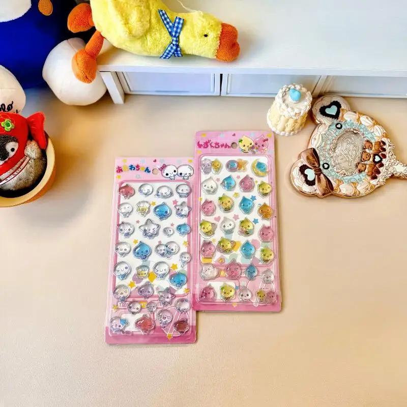 

New Cartoon Water Droplet Stickers 3D Relief Sticker Scrapbooking DIY Diary Decoration Journaling Waterproof Stationery Sticker