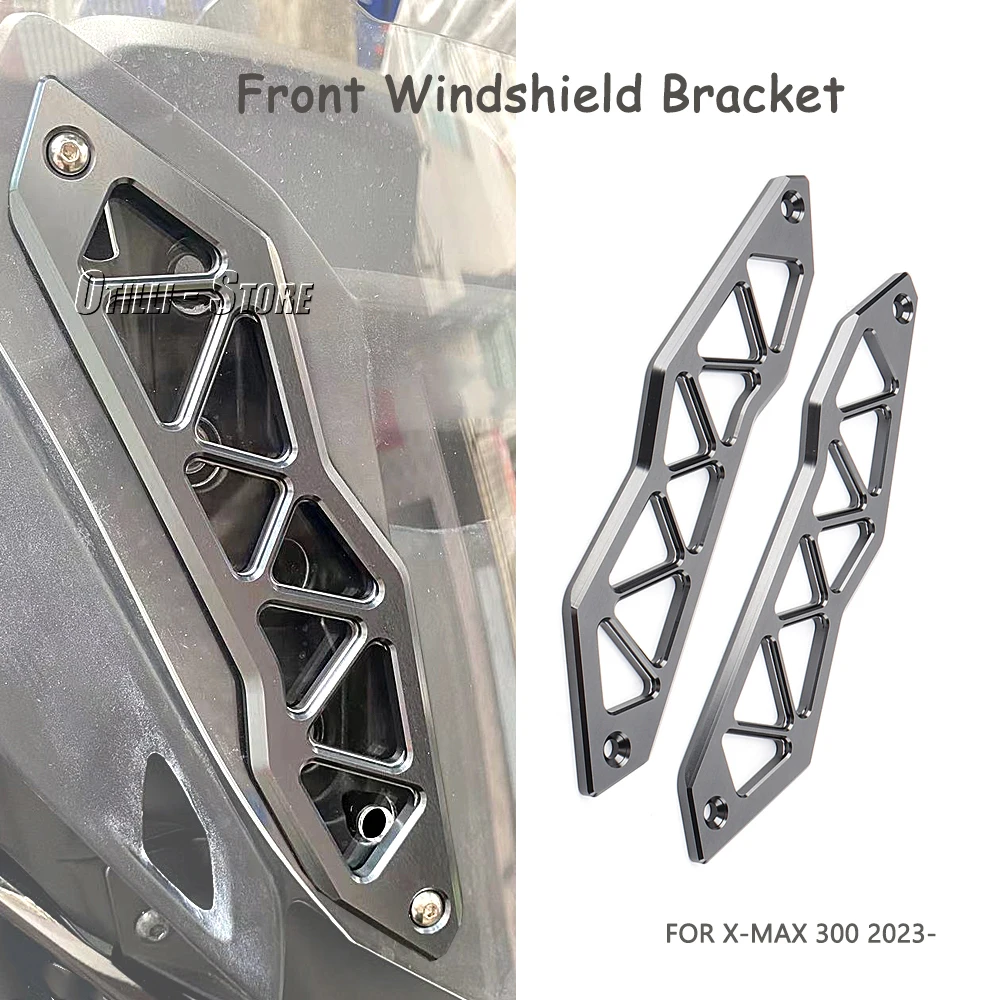 

For YAMAHA XMAX300 XMAX 300 X-MAX300 2023 Aluminum Front Windshield Bracket Deflectors Windscreens Bracket Protector Bracket Bar