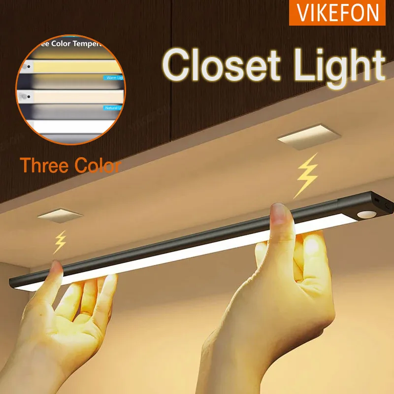 USB под шкафчиком, телефон с датчиком движения, беспроводная подсветка для кухонного шкафа, спальни, гардероба, внутреннее освещение