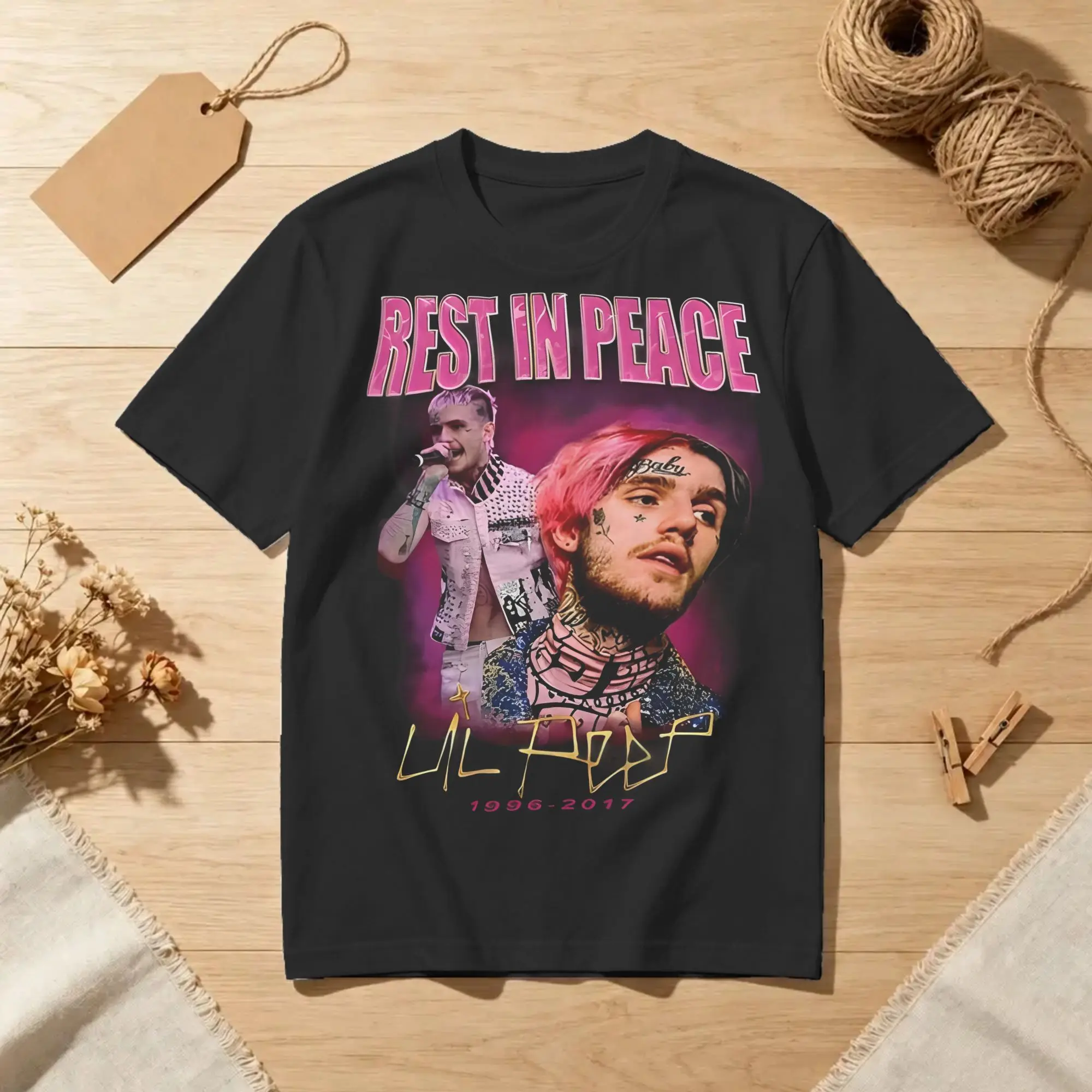 Novelty Lil Peep Rest In Peace T-Shirt for Men Women Round Neck Cotton T Shirts  Short Sleeve Tee Shirt Printing Tops