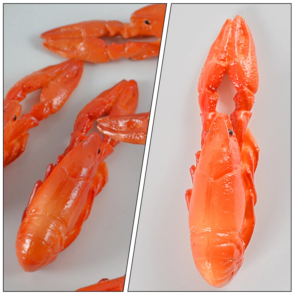 

4 Pcs Lifelike Lobster Model Props 11 2cm x 3cm Fake Toys Kids Educational Montessori Portable Garden Decoration Realistic