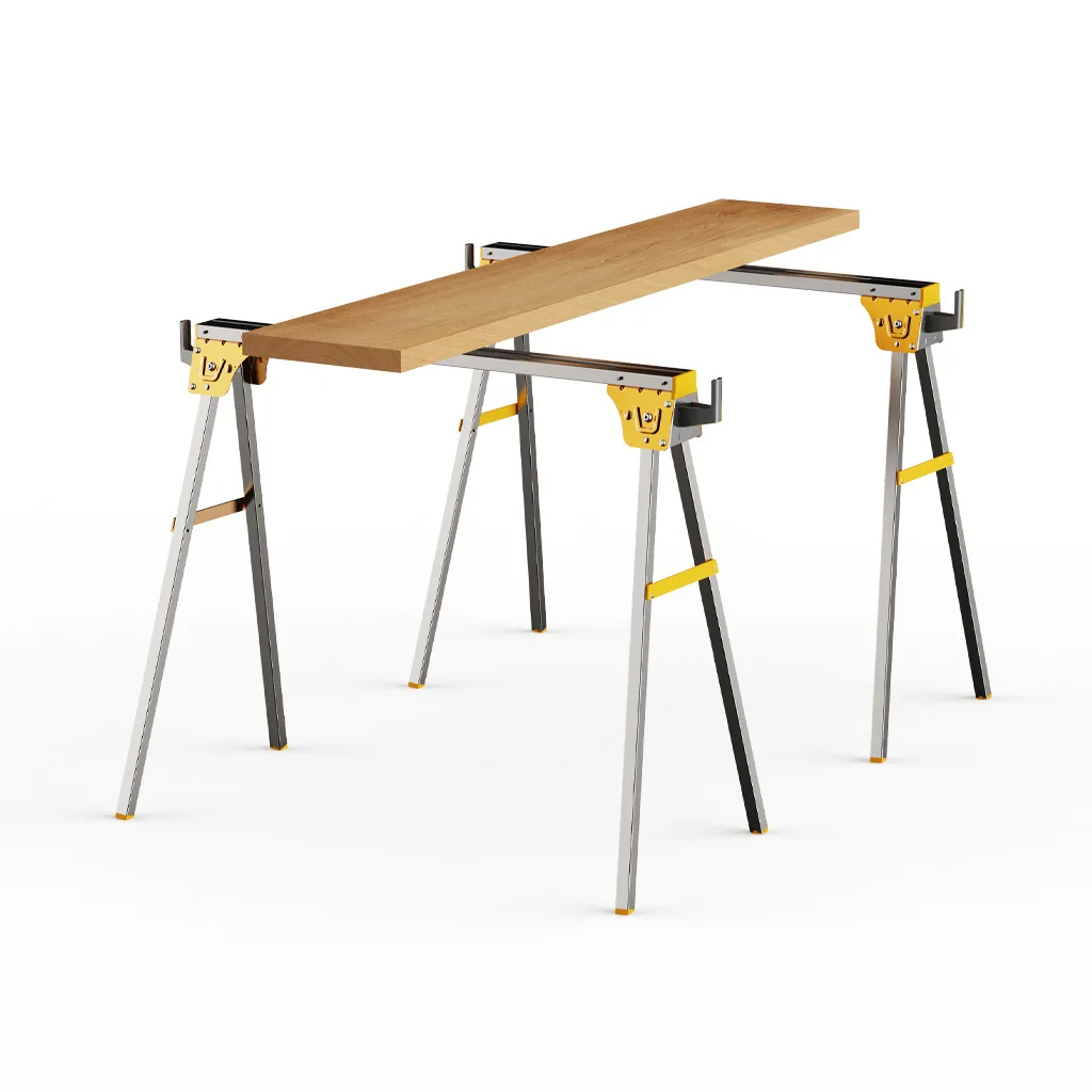 Foldable Iron Saw Wood Saw Frame, Saw Horse Bracket Portable Multifunctional Removable Hook