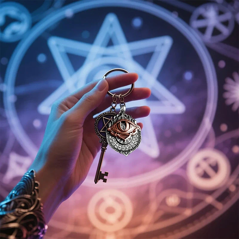 قلادة توجيه التارو - قلادة عين للجميع رؤية، مجوهرات العرافة الغامضة، رمز التنوير الروحي #5