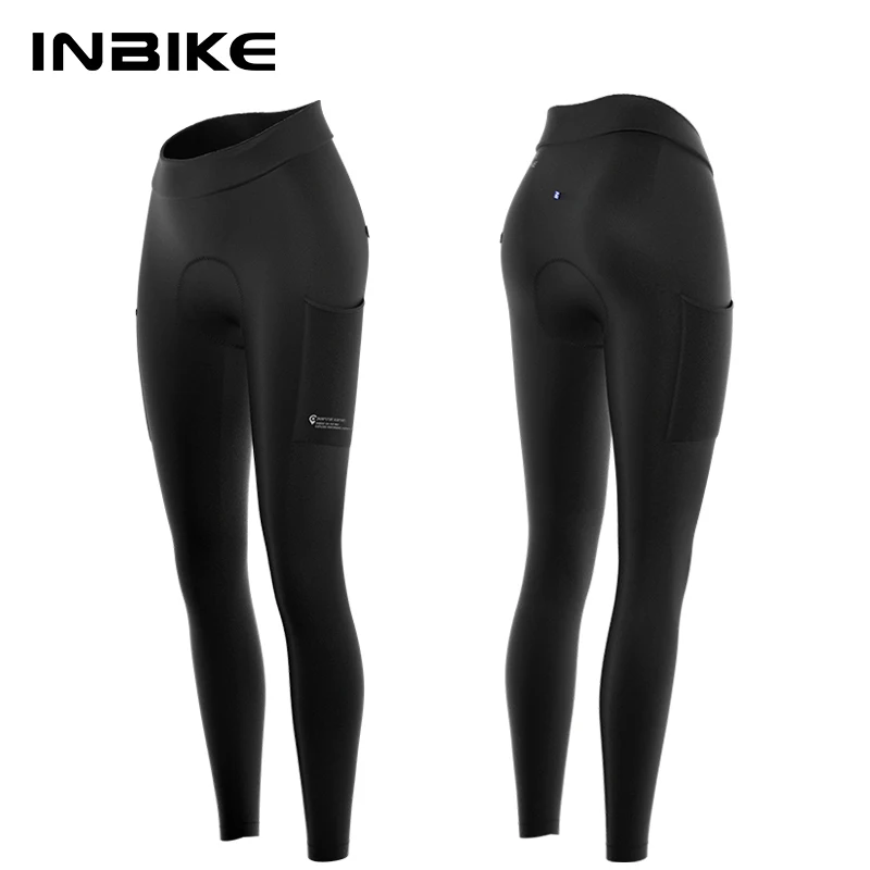 INBIKE Women\'s Winter Cycling Pants Padded Professional Bicycle Trousers Warm Fleece Bike Clothing Riding Pants Road Bike Tights