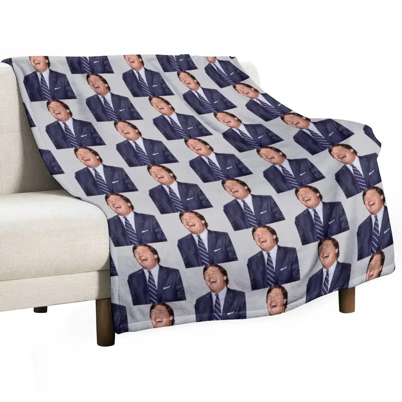 

Tucker Carlson Throw Blanket Cozy Home Blanket Gift for Christmas Holiday