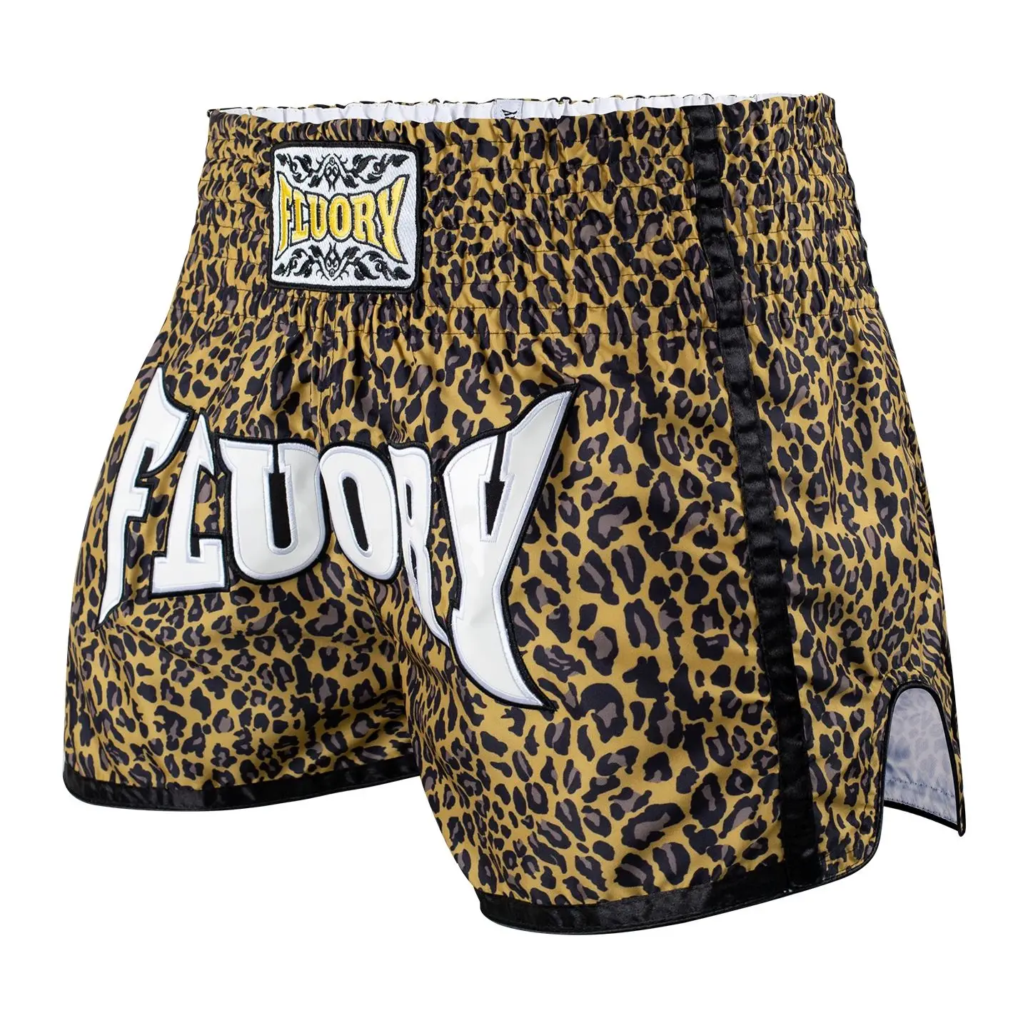 Fluory printing Fight shorts Boxing Shorts embroidery  patches Muay thai shorts