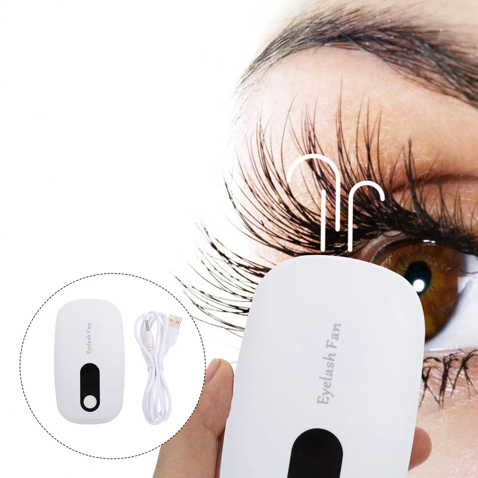 

Eyelash Extension Fan Portable Mini Dryer for False Lashes Compact Blow-Dryer for Outdoor Use Eyelash Blow-Dryer