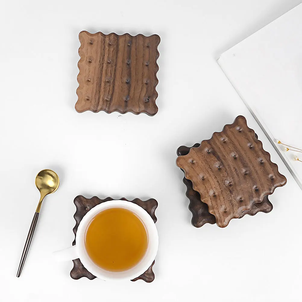 

2 шт., подставки для чашек из натурального дерева, термостойкие противоскользящие подставки, креативная посуда, украшение для домашнего офиса, деревянные подставки