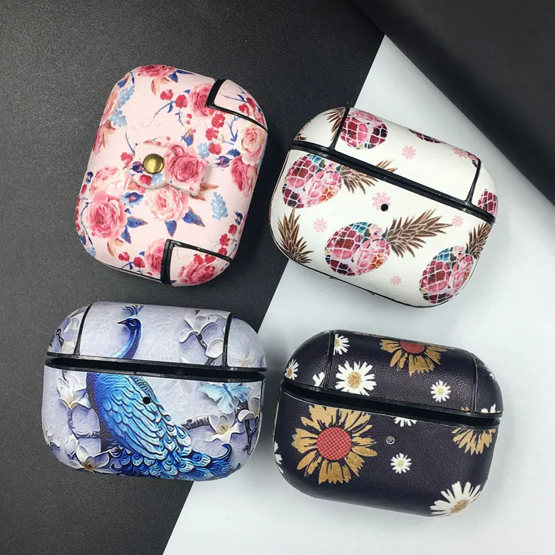 Вспышка с рисунком ананаса фламинго для Airpods 1 2 3, Противоударная Защитная крышка для Airpods Pro 2019 2022