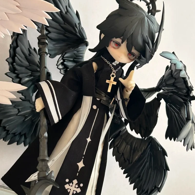 In Stock 1/6 1/4 1/8 BJD Feather Six-Winged Wings Figurine Peripherals Back Accessories Model Finished Product Solid Color Gift