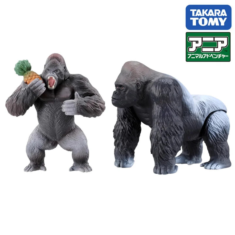 TOMY Anlia wild animal model simulation gorilla figure movable doll children's toy cool boy birthday gift desktop decoration