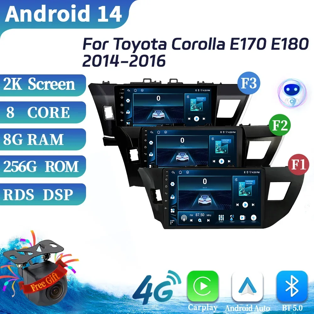 

Android For Toyota Corolla E170 E180 2014-2016 Car Radio Multimedia Video Player Navigation BT Carplay GPS Touch Screen Stereo