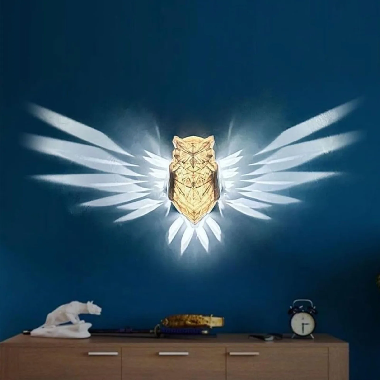 Imagem -02 - Coruja em Forma Led Night Lamp Home Gate Decor Fits House Jardim Decoração de Iluminação Kids Birthday Festival Presentes