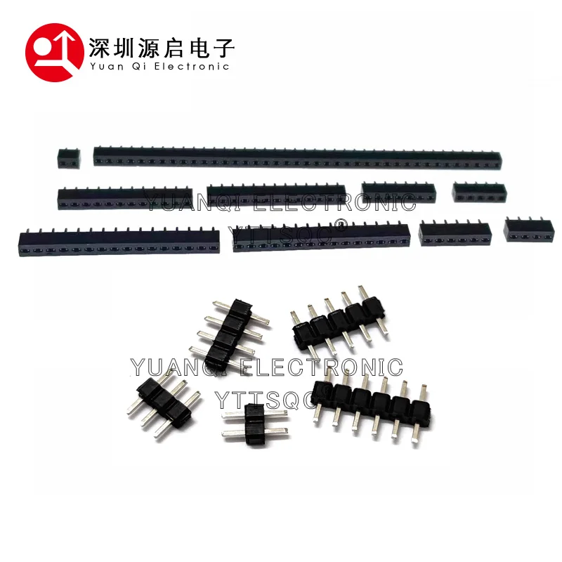 20pair 2.54mm PH3.5 Single Row Low Profile Straight 1x2/3/4/5/8-40P Rohs Goldplate PCB Female + Male Pin Header Socket Connector