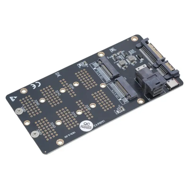2 Function NVMe M.2 to SATAIII and SFF 8643 Converters Card for Enhances Computer Performances