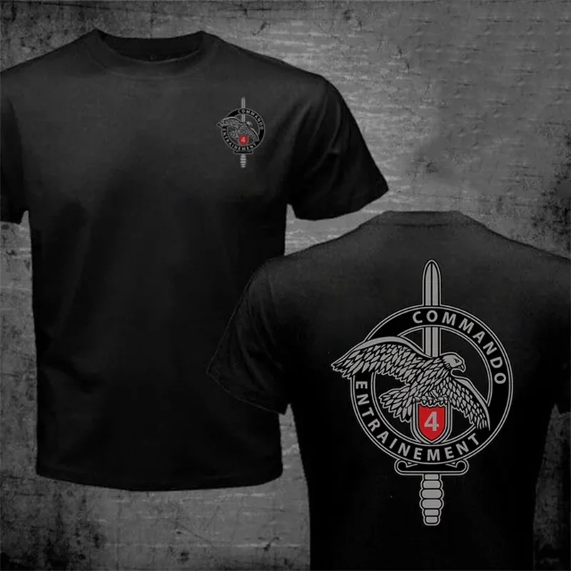 

French Commando Training Badge 4 Essential T Shirt Fashion Casusal T-Shirt Streetwear Hip Hop Tee Shirt Camisetas Leisure TShirt