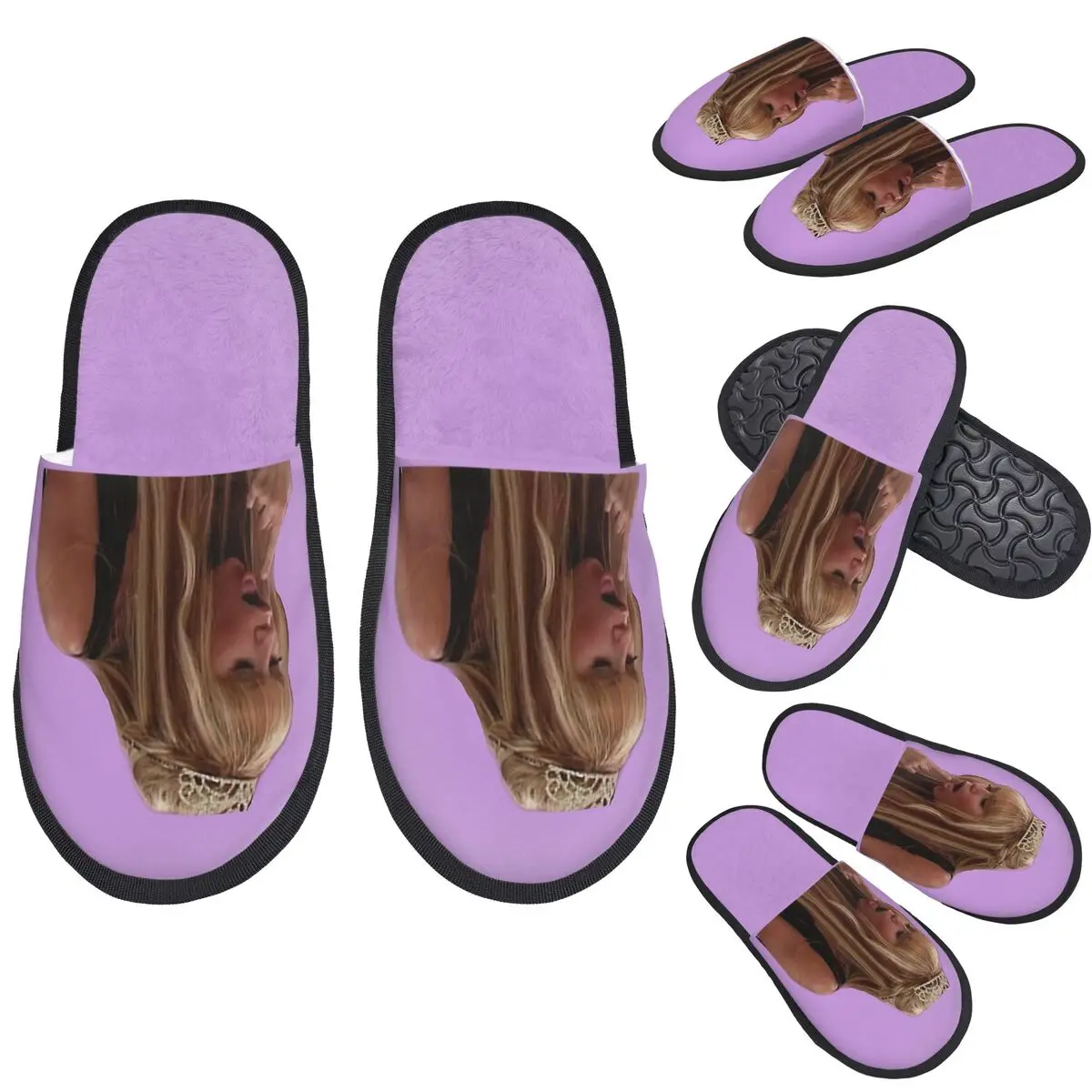 Zapatillas divertidas personalizadas de Hannah Montana Stick, zapatillas de casa suaves y cálidas de espuma viscoelástica para mujer, zapatos cómodos para interiores