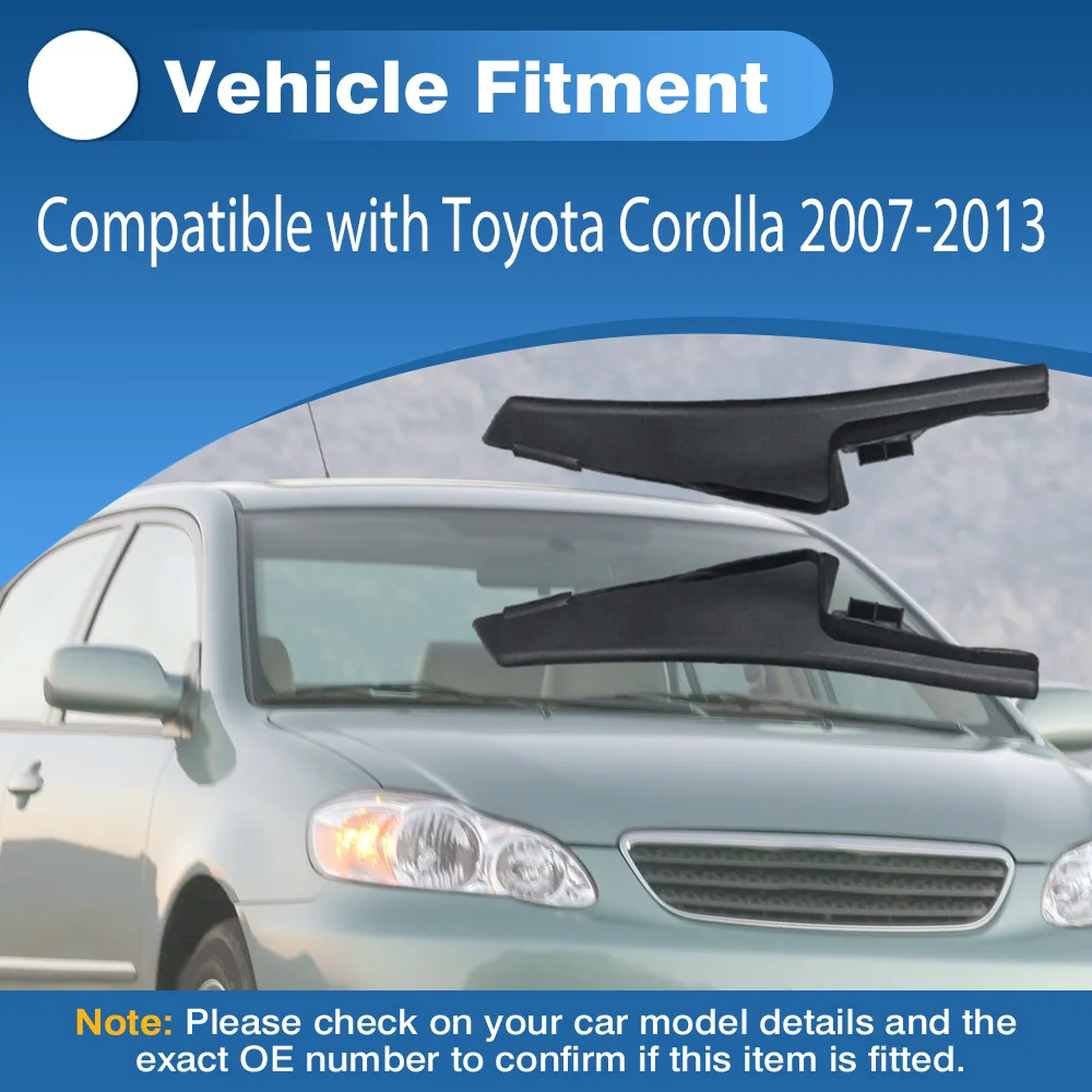 

2pcs For Toyota Corolla 2007 2008 2009 2010 2011 2012 2013 Front Windshield Side Corner Trim Cover 53824-02020 53823-02020