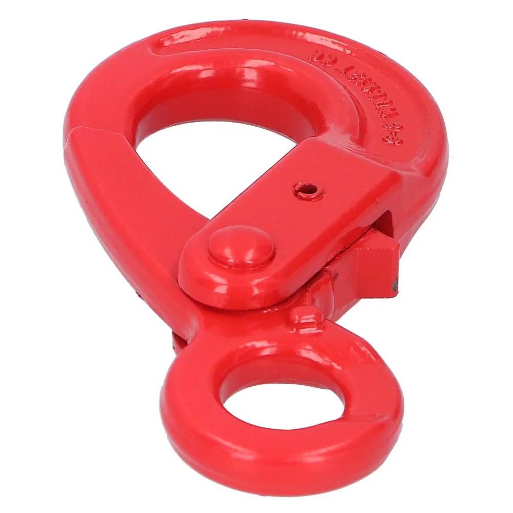 Safety Lock Alloy Steel Self-Locking Lifting Hook Eye-Type With Latch Slip Hook Clevis Hook Port