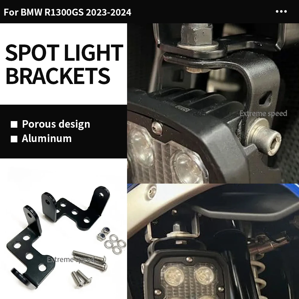 

Motorcycle Accessories For BMW R 1300 GS R1300GS 2023-2024 Steel Fog Lights Auxiliary Brackets Driving Lamp Spotlight Bracket