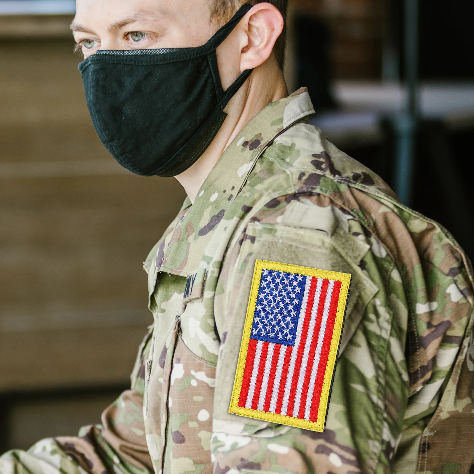 

2pcs American Flag Embroidery Military Armband Decorative Stickers For Clothes Hats Cushions Shirts Diy Decoration Durable Long