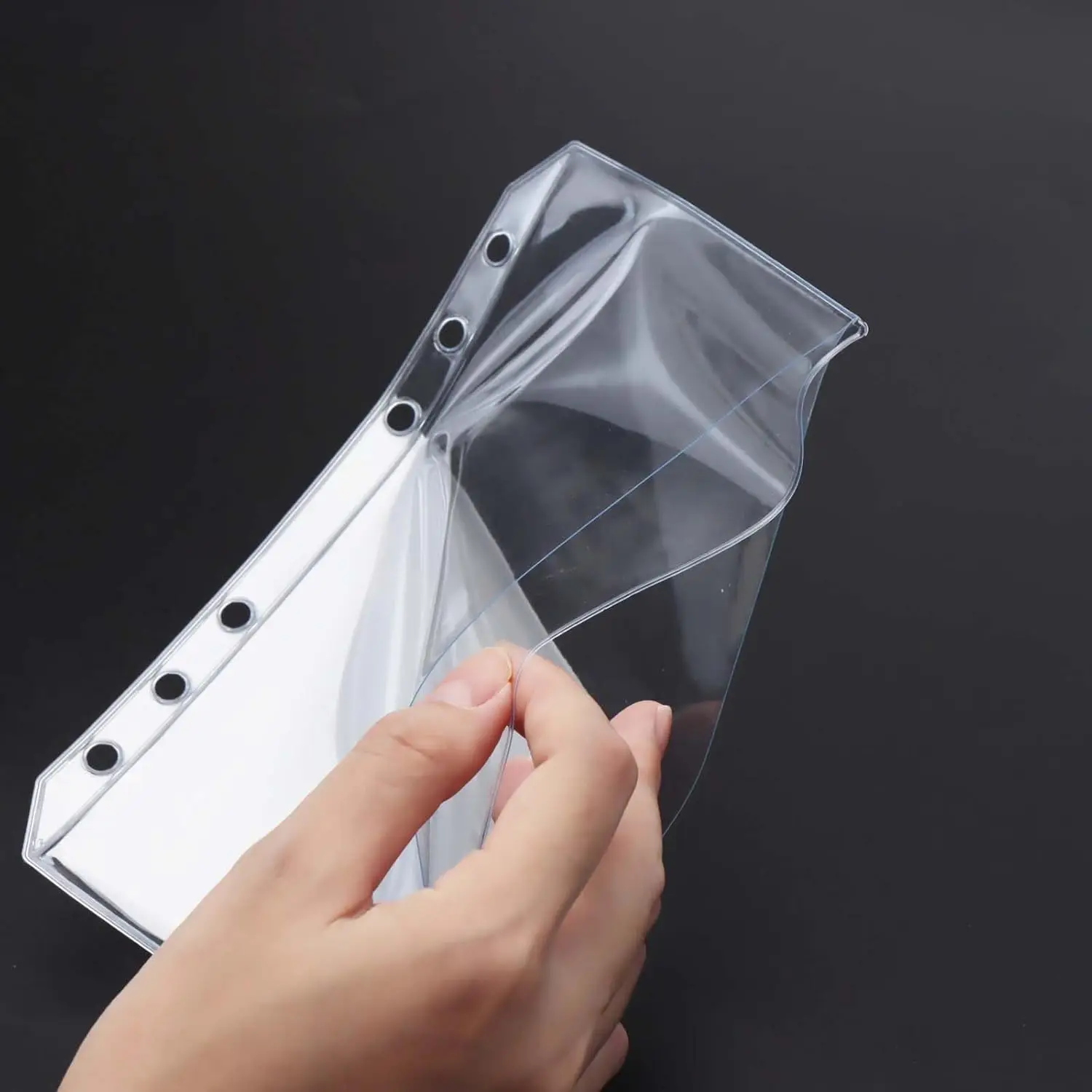 

12pcs A6 Binder Sleeves Double-Sided Pockets Clear Page Protectors Left Side Loading PVC Sheet Protector Pockets for Budgeting