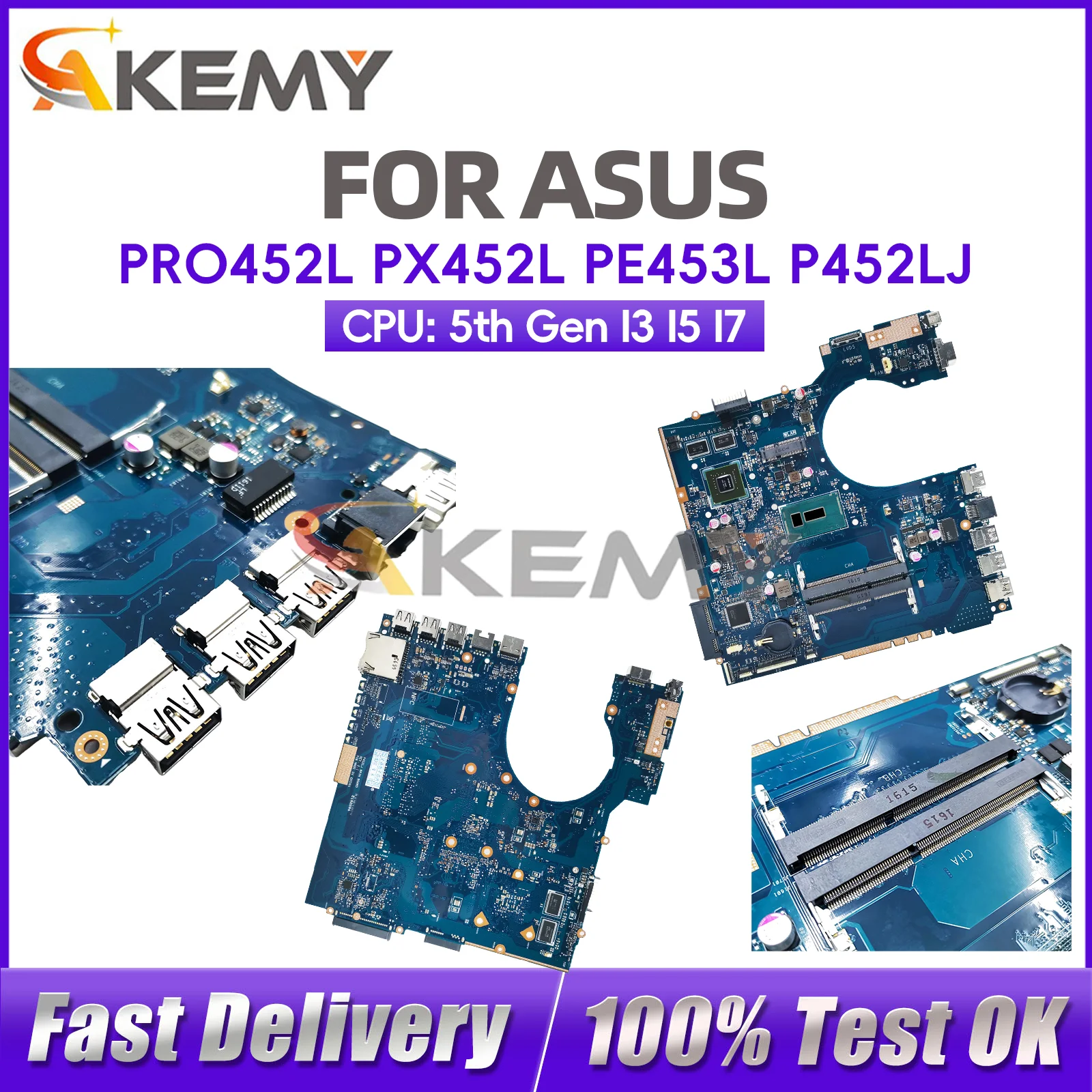 

P452LJ For ASUS P452L P452LJ PE452LA PRO452LA PRO452LJ PX452LJ PX452LA PE452LJ Mainboard P452LA PE452L PRO452L PX452L P452LB