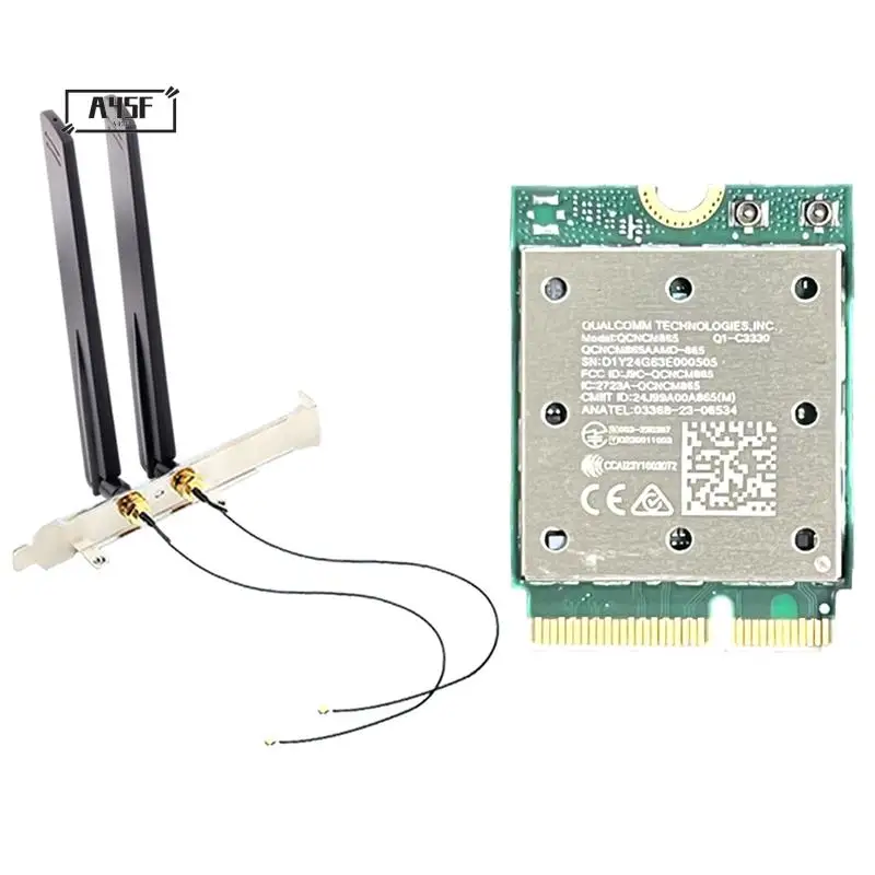 

A45F-Wifi7 QCNCM865 Bluetooth 5.4 Wireless Wifi Card Tri Band Network Wireless Adapter With 12Dbi External Antenna For Win11