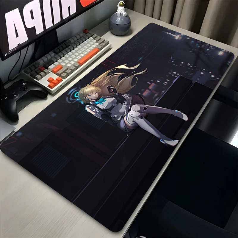 لوحة ماوس ألعاب الكمبيوتر ملحقات الكمبيوتر HD لوحة ماوس مطاطية غير قابلة للانزلاق حصيرة مكتبية للكمبيوتر المحمول الأزرق الأرشيف Asuma Toki Gamer لوحة المفاتيح #3