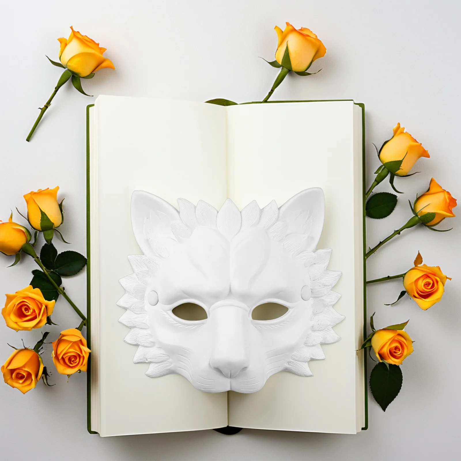 

3D Halloween Cosplay Dance Party Masquerade Festival Decorative White Comfortable Breathable Realistic Design See-Through Eyes