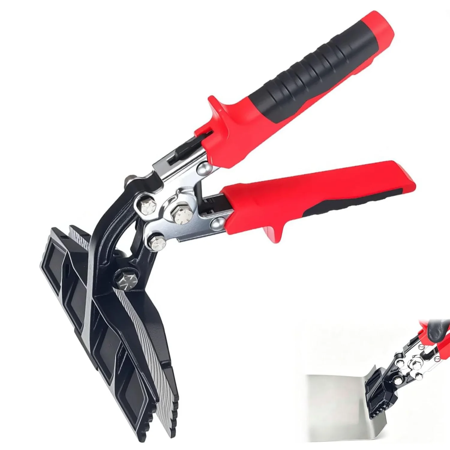 Sheet Metal Hand Seamer 6 Inch Straight Jaw Sheet Metal Bender Tools Heavy Duty Bending & Seaming Pliers with Ergonomic Handle
