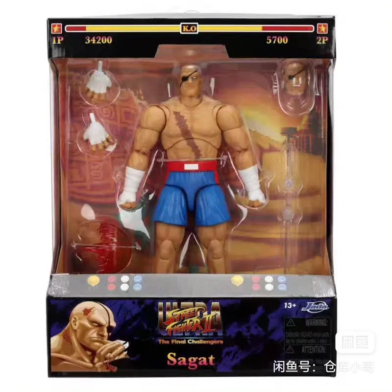 Quente em estoque jada brinquedos blanka sagat vega street fighter onda 4 anime figura de ação modelo coleção ornamento brinquedo presente aniversário