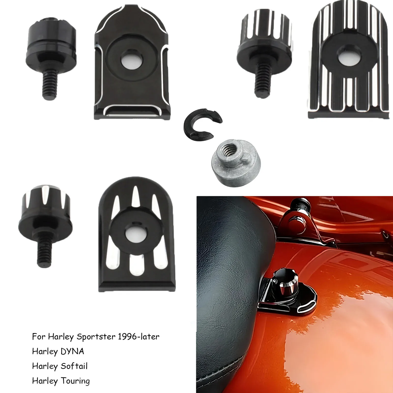 

Комплект винтов для сиденья мотоцикла для Harley Sportster Touring Electra Street Glide Ultra Fatboy Road King Dyna Softail FLHR FLHX