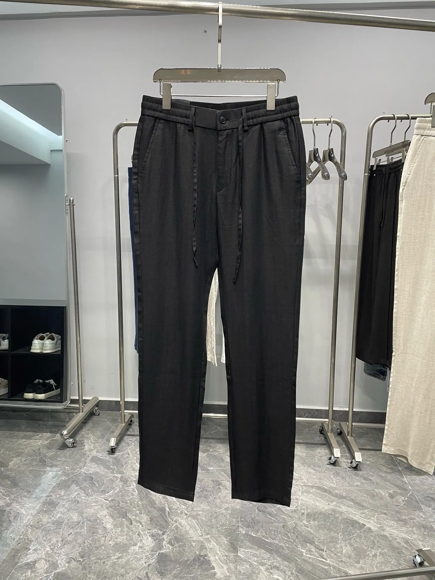 

SIJITONGDA New spring and summer men's high-quality linen-cotton casual trousers with hidden patterns, sizes 30-40