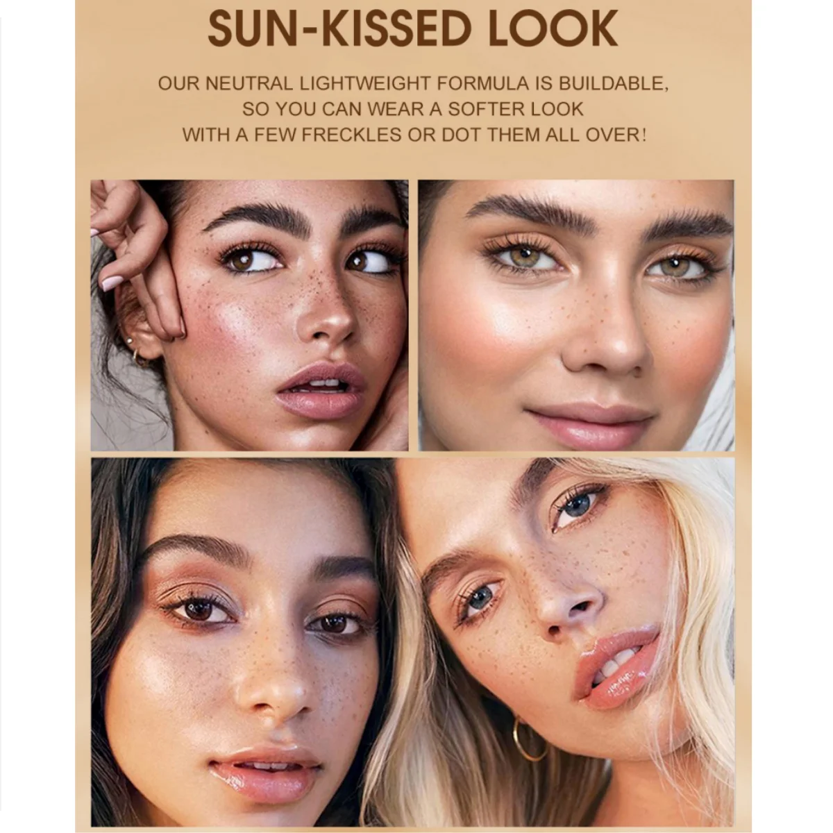 HANDAIYAN ナチュラル偽そばかすペン速乾性防水スポットペンシルメイクアップツール顔のリアルな偽そばかす化粧品