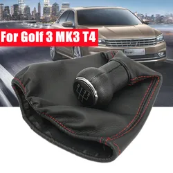 For Golf 3 MK3 T4 1992-1998 5 Speed Gear Shifter Knobs Lever Gaitor Boot Stitching Type Gear Shift Knob Cover