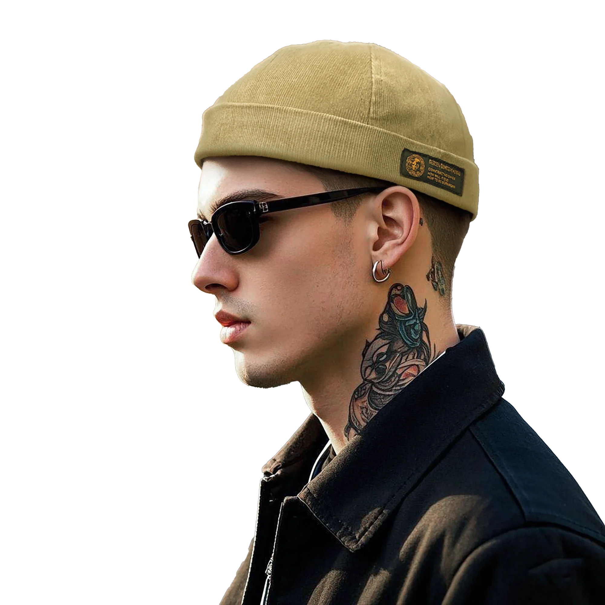 

Clape Retro Corduroy Original Docker Sailor Biker Cap Brimless Skullcap Men Trend Hip-hop Hat Cuffed Habour Hat Bonnet Dad Caps