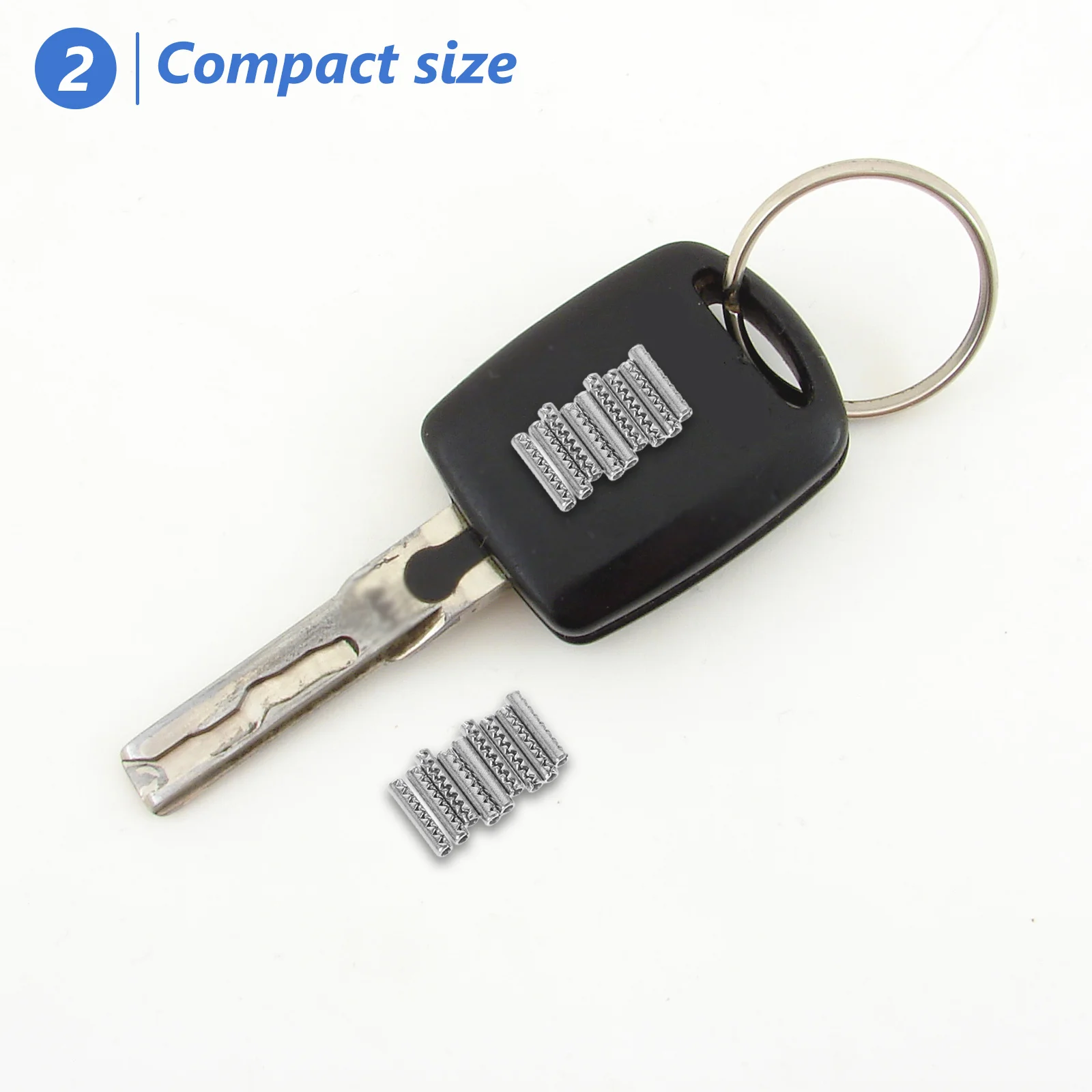 200pcs Key Remote Flip Lock Spring Stainless Steel 8Mm Length 6Mm Diameter 1.6Mm Inner Mounting Bolts Car Key Accessories