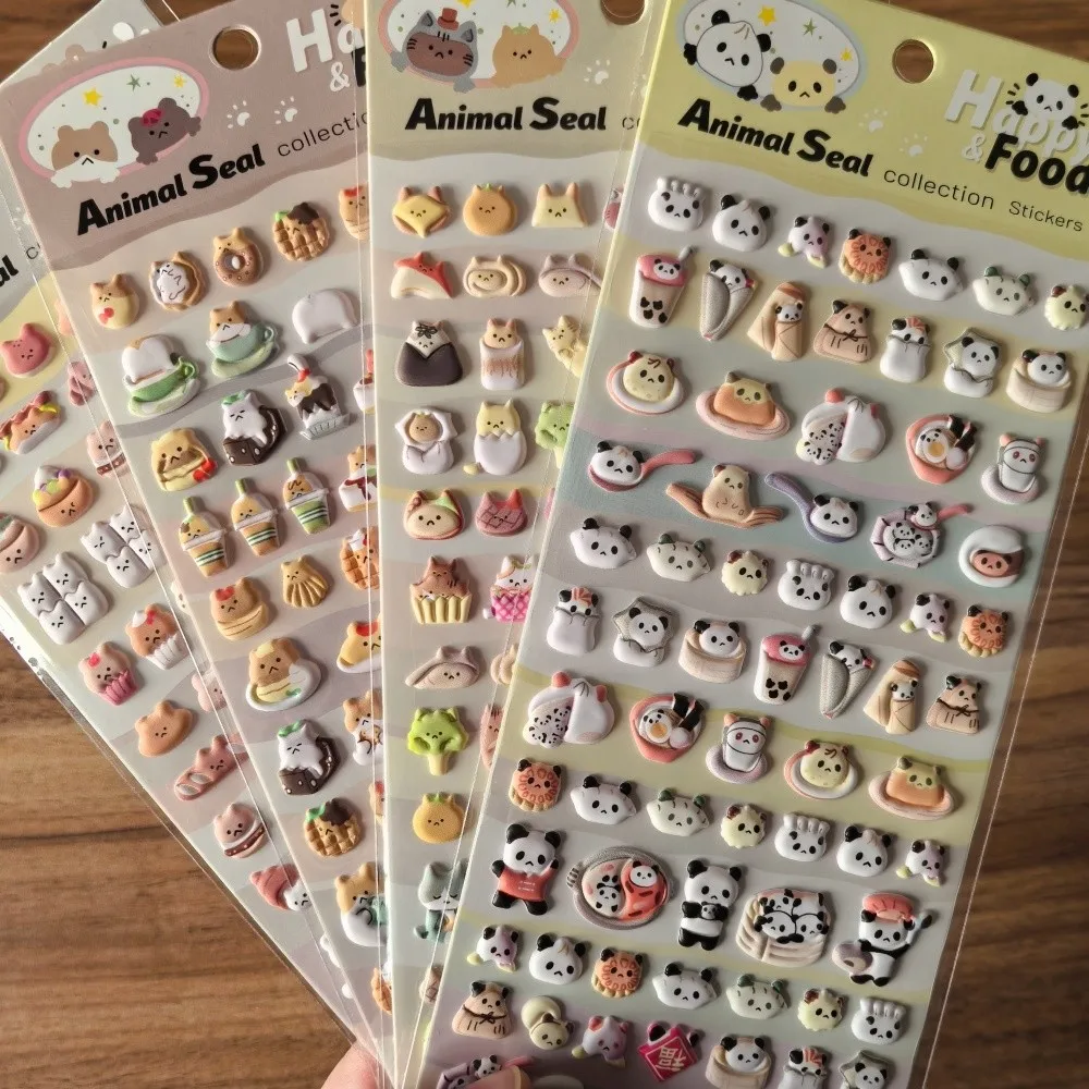 

Animal Seal Collection 3D Stickers (4 Pcs) - Fun Cute Decor for Handcrafts, Notebooks & Planners Golden Memory Stickers Store