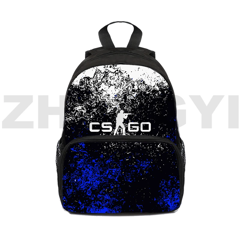 Mochila escolar CSGO de dibujos animados para estudiantes universitarios, bolsa de viaje de negocios de 16 pulgadas, Anime CS GO Game 3D