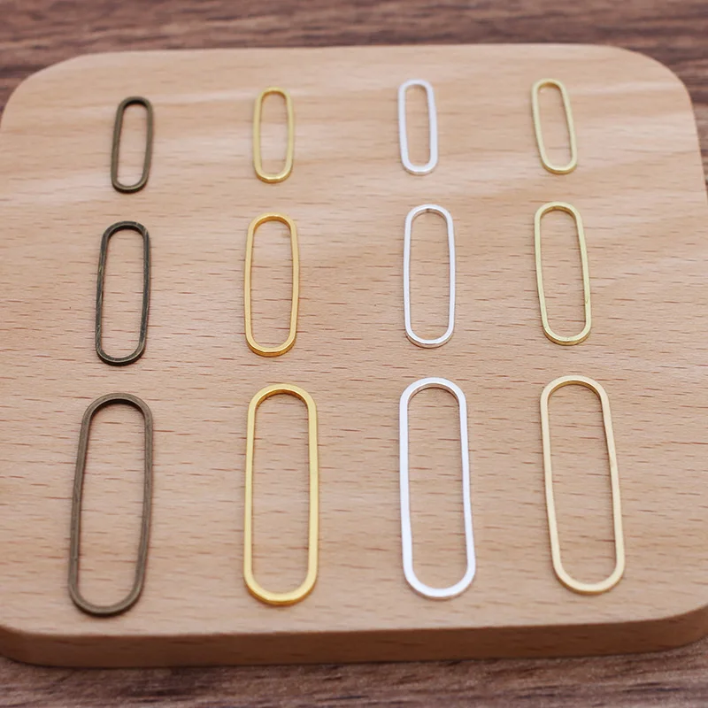 20pcs Metal Oval Hollow Frame Charms Pendant Earrings Bracelet Necklace Connectors for DIY Jewelry Making Findings Wholesale