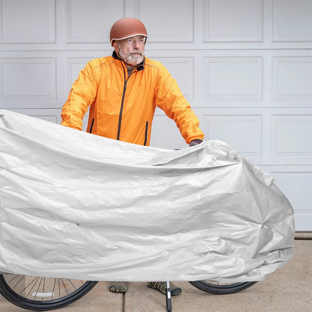 

2Pcs Electric Bike Cover Heavy Duty Waterproof Motorcycle Bicycle Protective Outdoor Shield Windproof Rain Protector