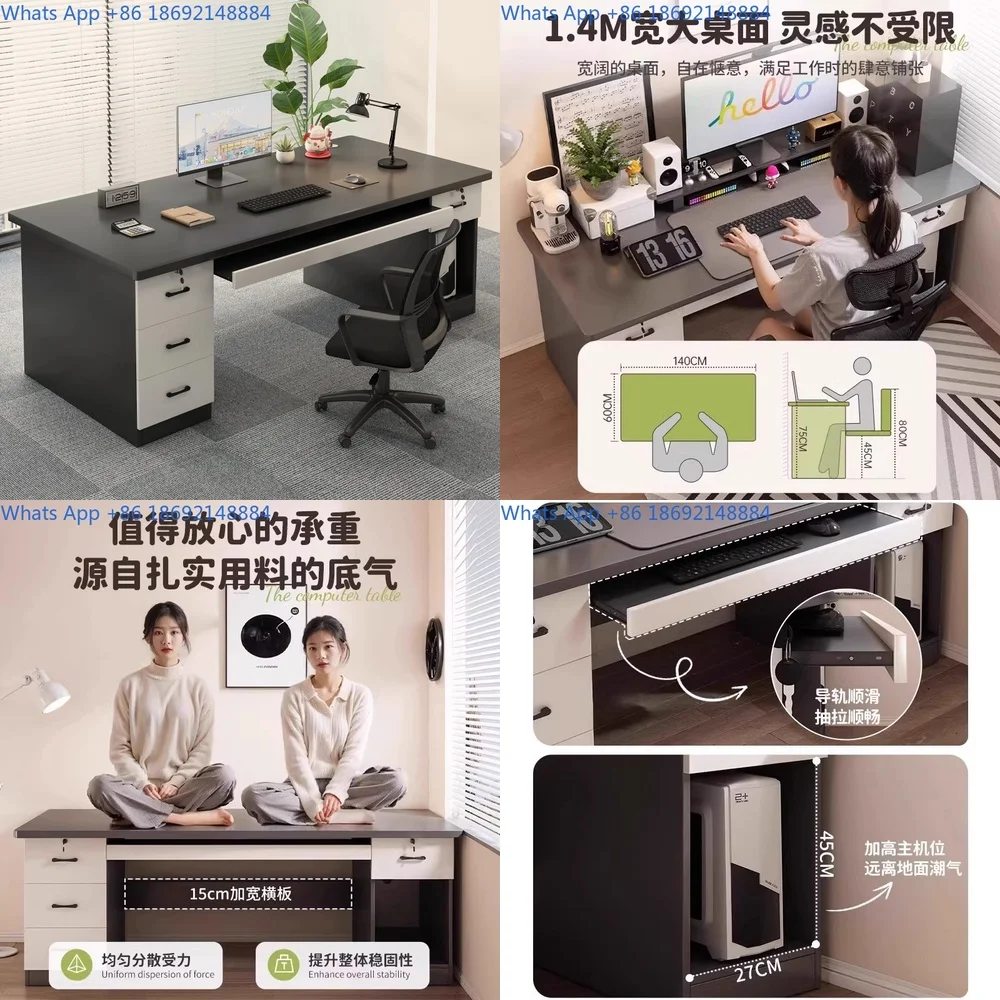 

Computer Desk with Drawer Simple Office Table for Home Bedroom Study Gaming