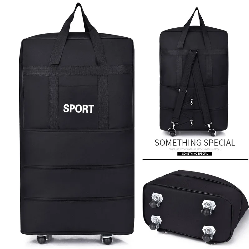 

2022 NEW Large Capacity Retractable Suitcase Universal Wheel Foldable Duffle Hard Travel Luggage Bags