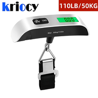 Portable Scale Digital LCD Display 110lb/50kg Electronic Luggage Hanging Suitcase Travel Weighs Baggage Bag Weight Balance Tool