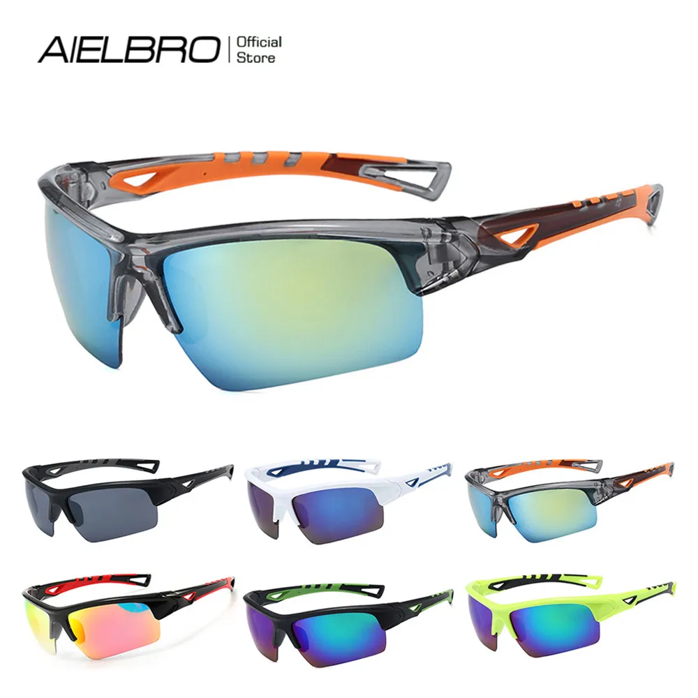 

AIELBRO Men's Sunglasses Cycling Glasses UV400 Sunglasses Outdoor Windproof Cycling Goggle For Bicycle Sunglasses for Men