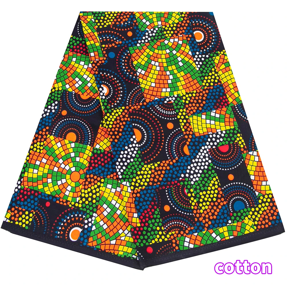 2024 African Real Wax Prints Fabric Ankara Cotton Material High Quality Fabric By The Yard Dress S-4