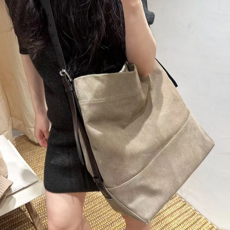 

Lady Large Capacity Canvas Tote Bags For Women Luxury Designer Handbag And Purses 2025 New In Casual Simple Commuting Shoulder
