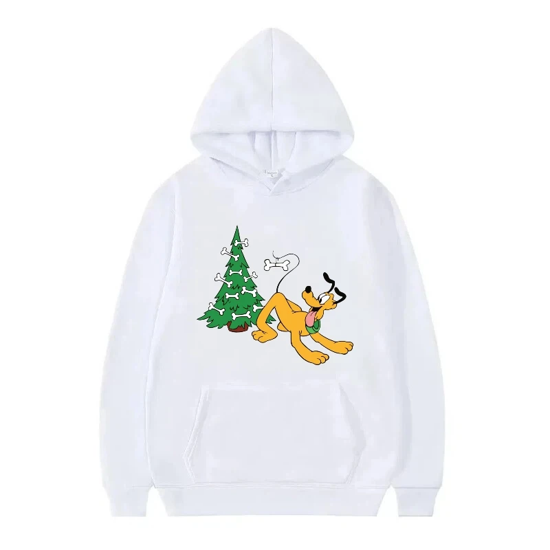 Disney Mickey Mouse patrón de Navidad dibujos animados mujer negro primavera Tops ropa jerseys señoras barato Y2k sudaderas con capucha hombres sudaderas