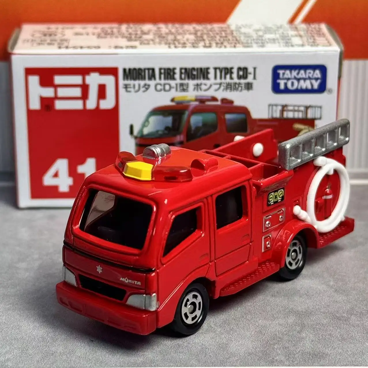 Takara tomy tomica no.41 morita motor de incêndio tipo CD-I liga carro diecast modelo réplica série crianças presentes menino brinquedos
